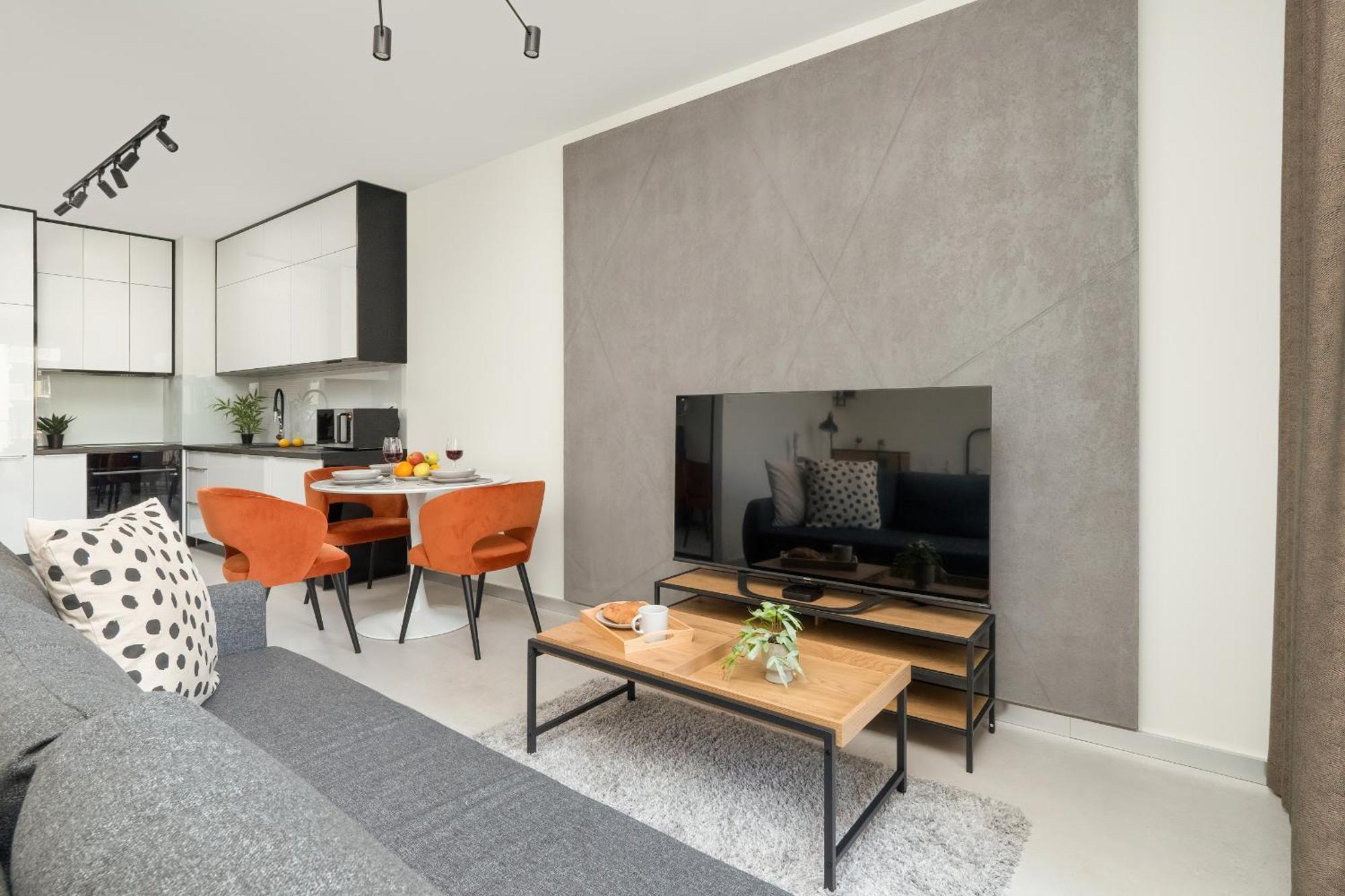 Luksusowe Studio W Lodzi Z Biurkiem, Balkonem I Klimatyzatorem By Renters Prestige Bagian luar foto