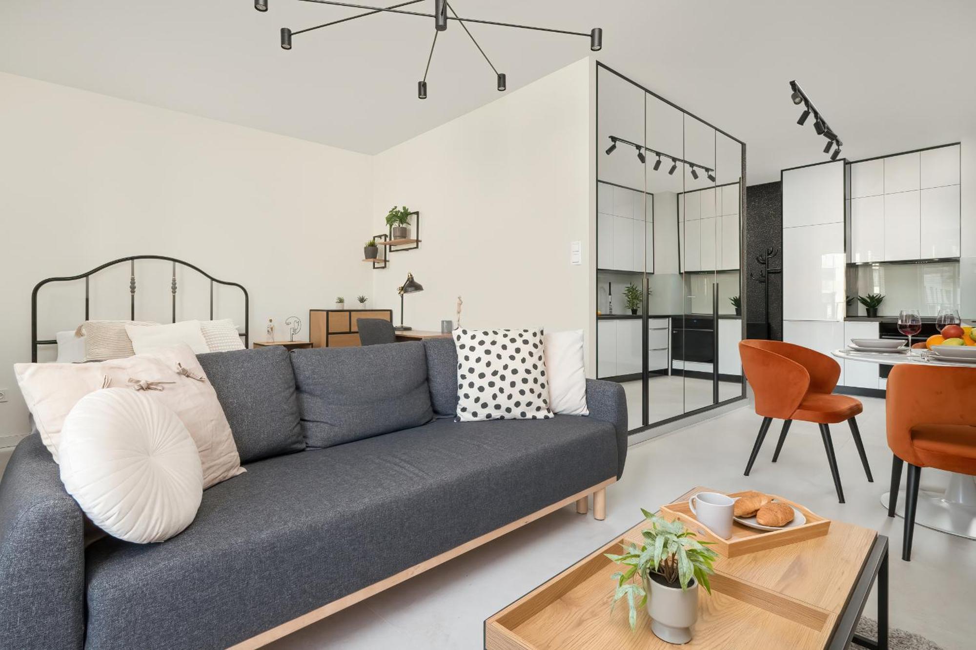 Luksusowe Studio W Lodzi Z Biurkiem, Balkonem I Klimatyzatorem By Renters Prestige Bagian luar foto